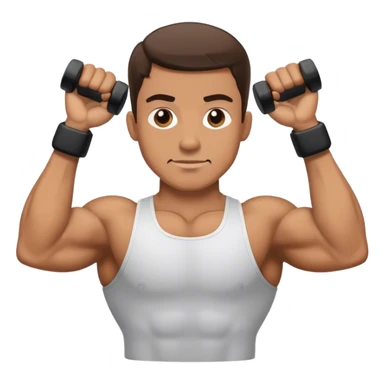 guy doing bicep curls sticker