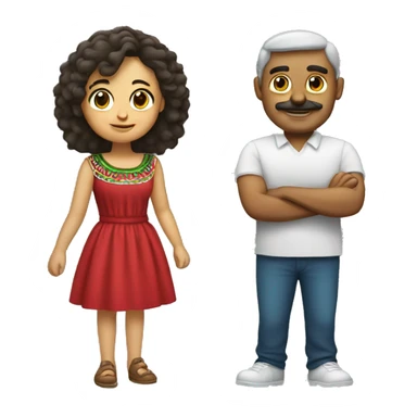 An italian man and Mexican girlgirl sticker