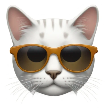 A cat with sunglasses  sticker