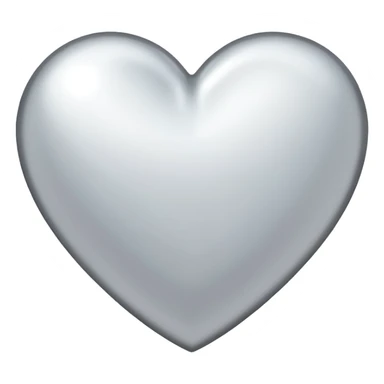 white metallic heart sticker
