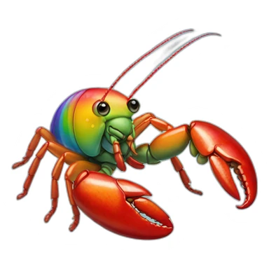 homard rainbow sticker