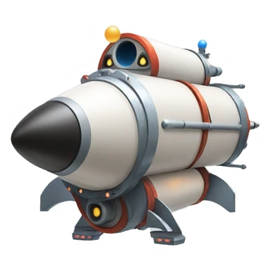Big rocket with spheres at the end sticker