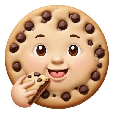 Fat person eating a cookie  sticker