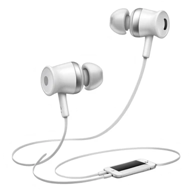 all white earphone 
 sticker