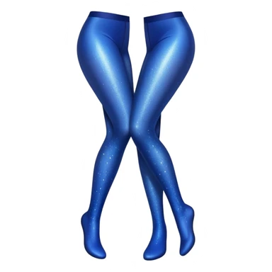 Blue sparkly party tights sticker