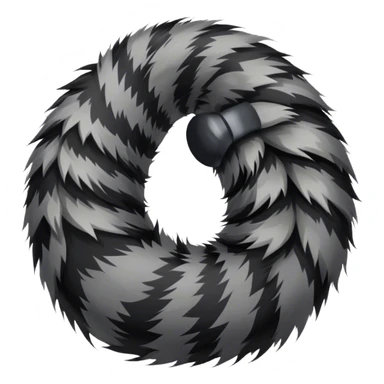 raccoon tail hair extension sticker