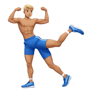 glute-bridges-exercise guy with blue shorts  sticker