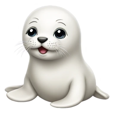 a cute baby seal sticker