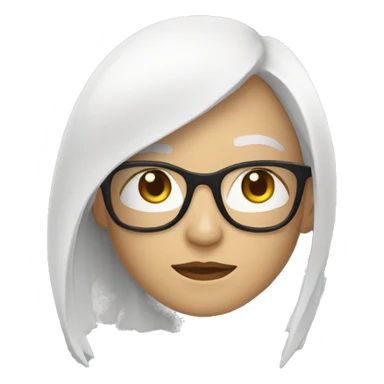 una persona blanca con lentes animada sticker