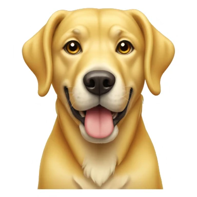 Yellow dog with bone sticker