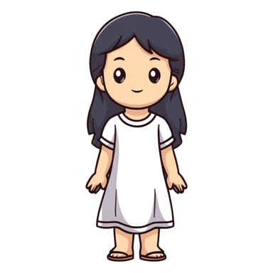 A girl who is calm as nature  sticker