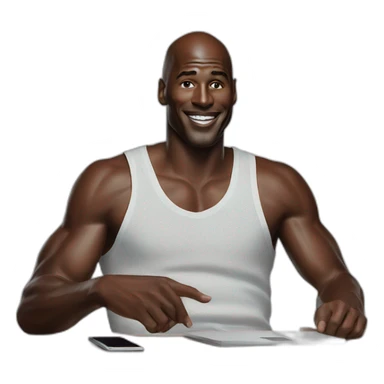 michael jordan remote working sticker