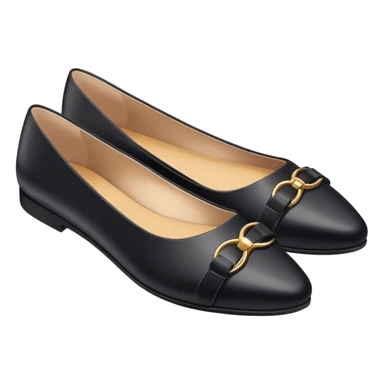 super realistic black dorsay flats sticker
