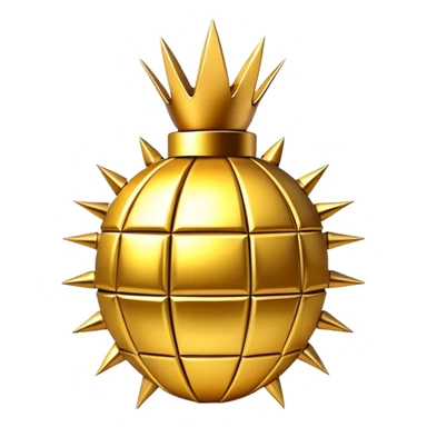 Golden grenade bomb spikes  sticker