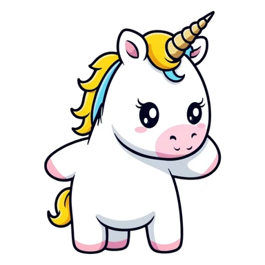 unicorn with an angry face sticker
