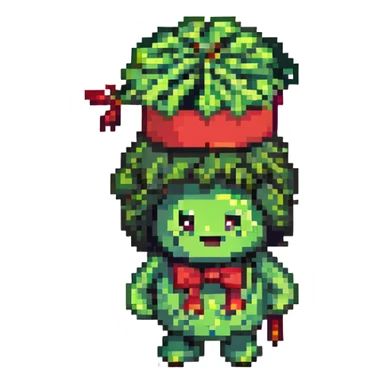 broccoli character in a mortarboard sticker