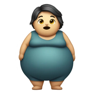 lucka with big fat belly sticker