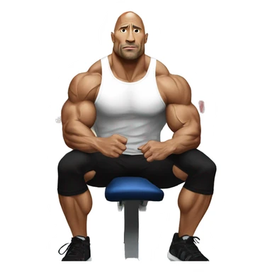 The Rock in gym sticker