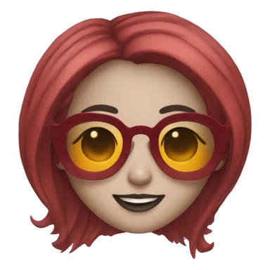 Demon girl with sunglasses  sticker