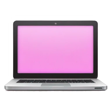 laptop with pink screen sticker