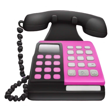 black and pink phone store sticker