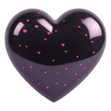 heart with black glitter sticker