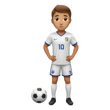Determined soccer player standing on field, stadium lights glowing, cinematic lighting, realistic sports photo sticker