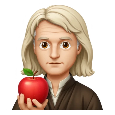 isaac newton with apple' sticker