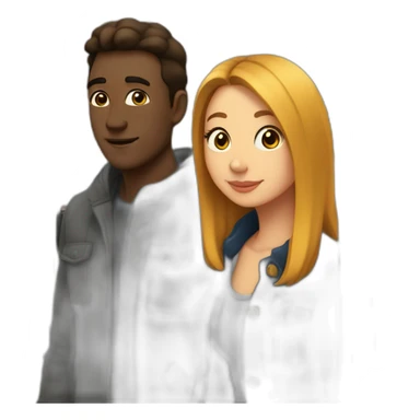 Homme dans un métro a côté d une femme qui pue sticker