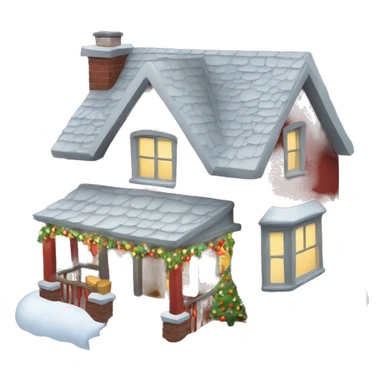 Christmas house sticker