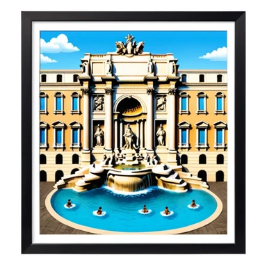 trevi fountain view from up above
no square style no frame sticker