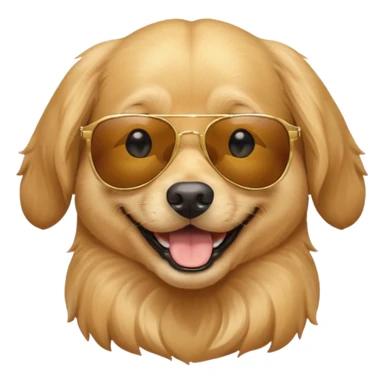 Dog wearing sunglasses  sticker