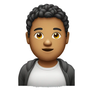 Fat young man sticker