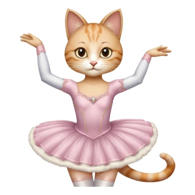 گربه با لباس باله sticker