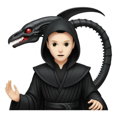 I need an emoji of a xenomorph from the alien franchise in a sith robe sticker