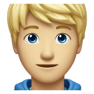 Un jeune homme blond de 13 ans avec les yeux bleus sticker