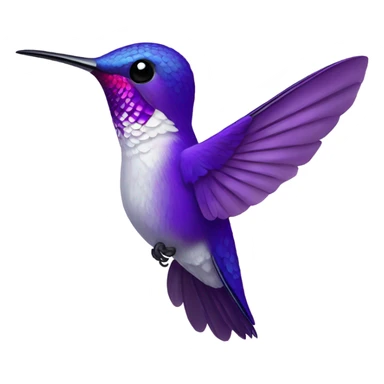Violet hummingbird sticker