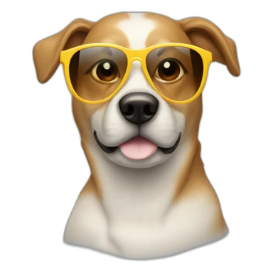 Hund mit sonnenbrille sticker