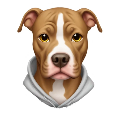 light brown pitbull with hoodie sticker