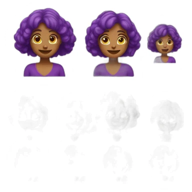 main avec doigts violets sticker