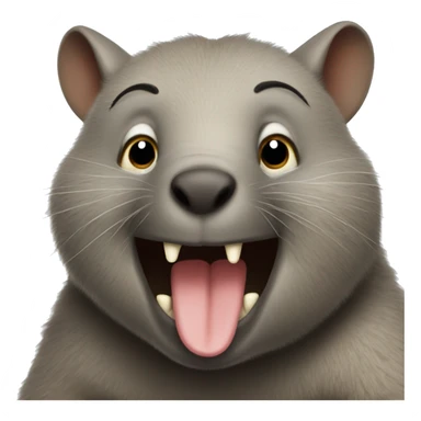Mischievous wombat sticker