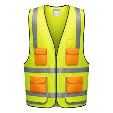 create a realistic emoji of a small construction worker vest sticker