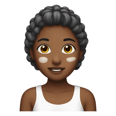 A girl doing skincare sticker