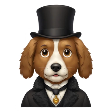 dog gentleman sticker
