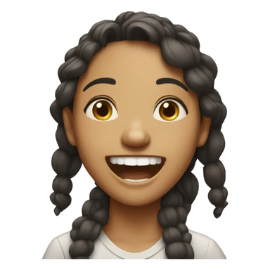 seriously laughing girl sticker