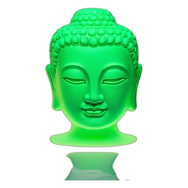 Bouddha uranium glass sticker