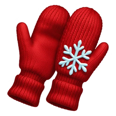 Cozy red winter gloves sticker