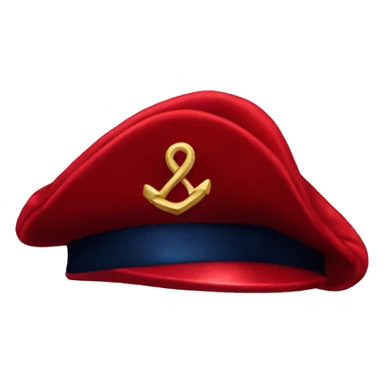 Velvet red sailor hat sticker