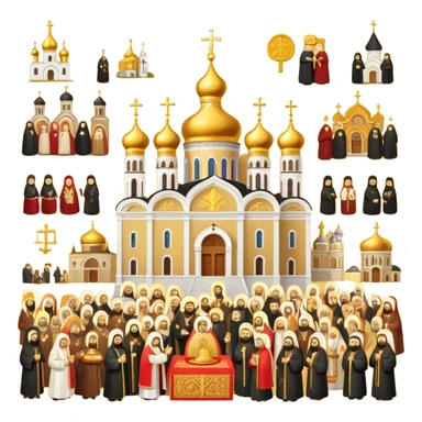 Russian orthodox church celebration sticker