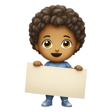 Baby with sign ok sticker